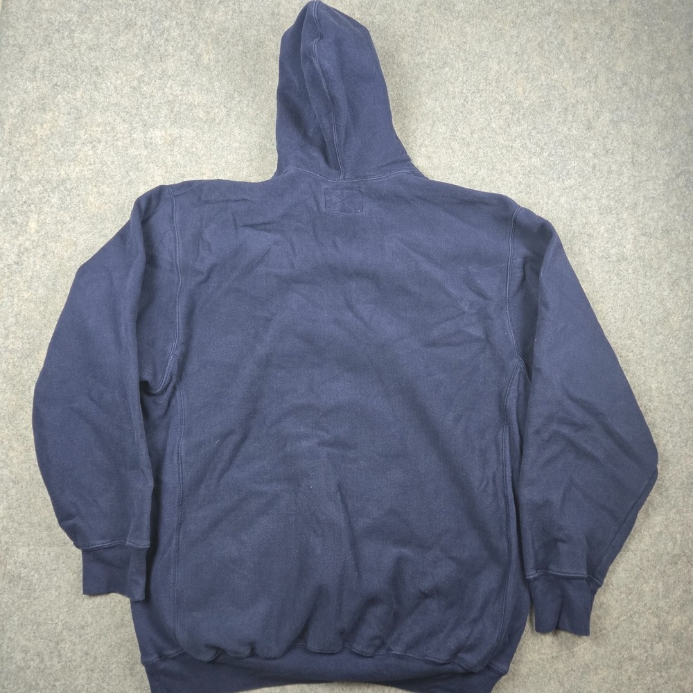 VTG Steve Barrys Michigan Hoodie Mens 2XL Blue Spellout Heavyweight College Y2K - Picture 4 of 7